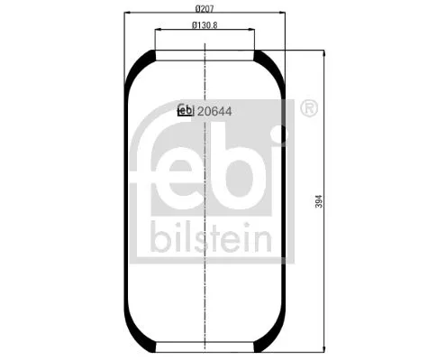 1x Bellow, air suspension