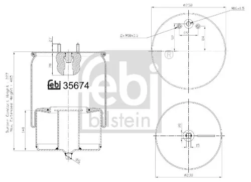 1x Bellow, air suspension