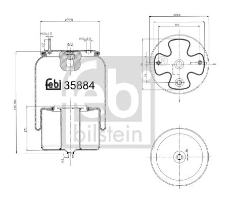 1x Bellow, air suspension