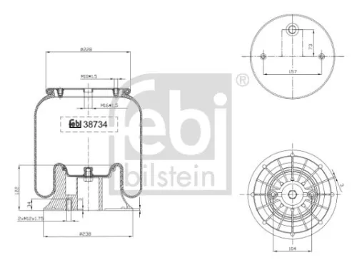 1x Bellow, air suspension