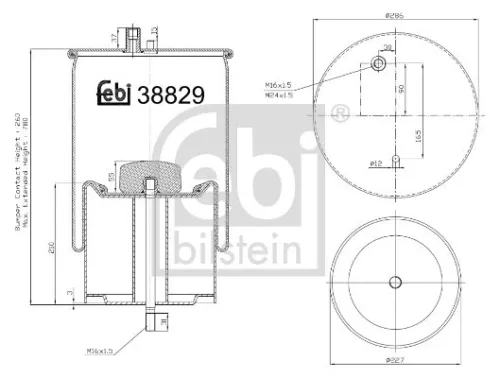 1x Bellow, air suspension