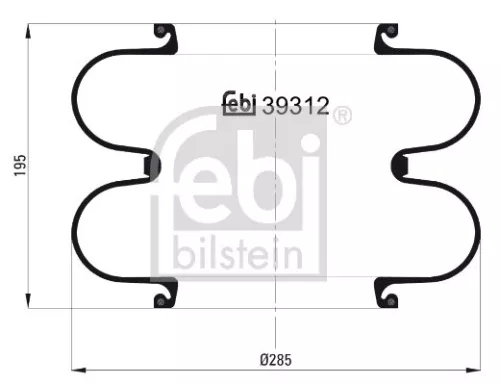 1x Bellow, air suspension