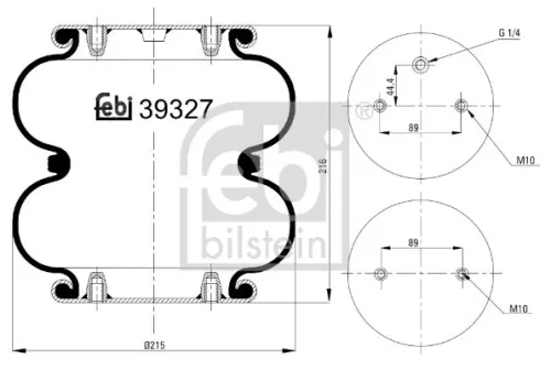 1x Bellow, air suspension