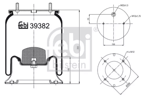 1x Bellow, air suspension