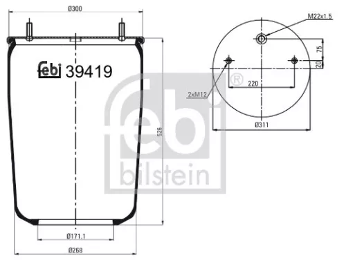 1x Bellow, air suspension