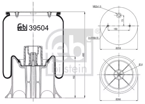 1x Bellow, air suspension