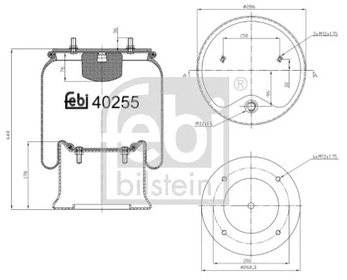 1x Bellow, air suspension