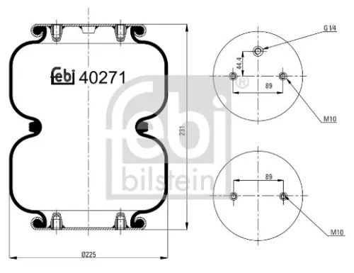 1x Bellow, air suspension