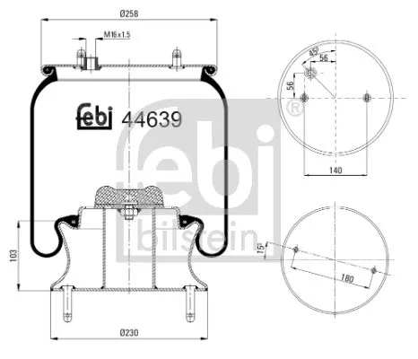 1x Bellow, air suspension