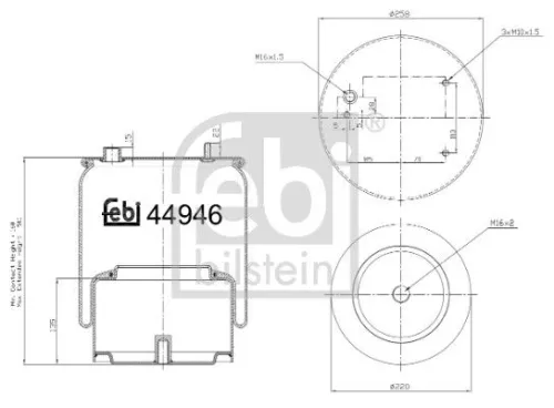 1x Bellow, air suspension