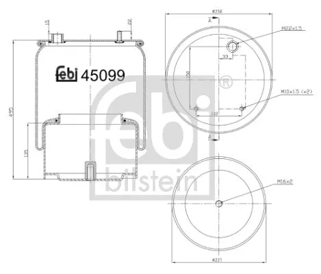 1x Bellow, air suspension