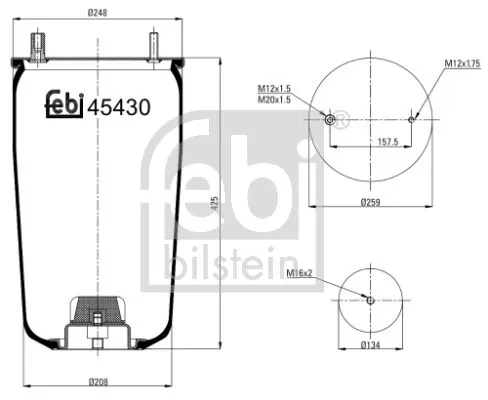 1x Bellow, air suspension