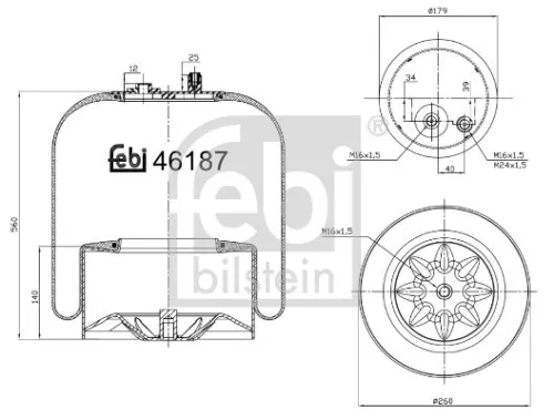 1x Bellow, air suspension