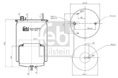 1x Bellow, air suspension
