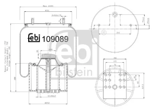 1x Bellow, air suspension
