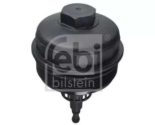 1x Cap, oil filter housing