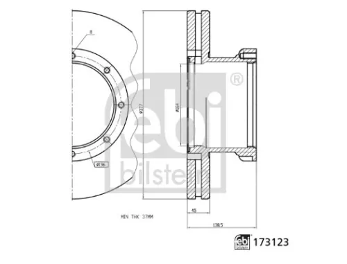1x Brake Disc