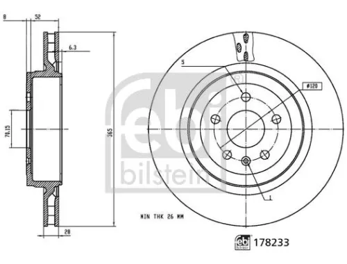 1x Brake Disc
