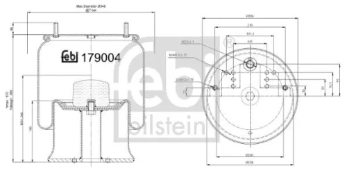 1x Bellow, air suspension