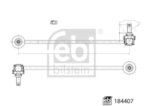 1x Link/Coupling Rod, stabiliser bar