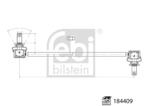 1x Link/Coupling Rod, stabiliser bar