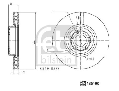1x Brake Disc
