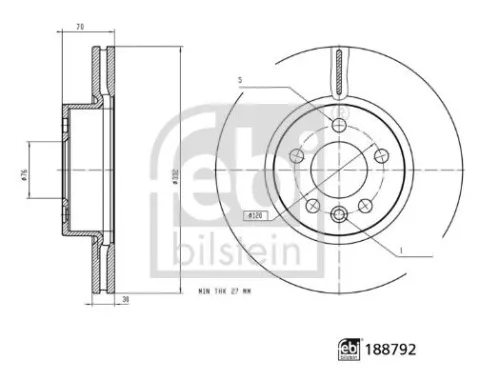 1x Brake Disc
