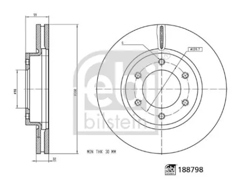 1x Brake Disc