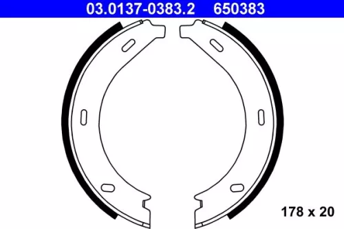Brake Shoe Set, parking brake