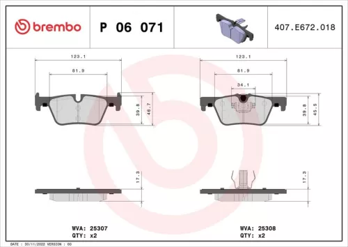 Brake Pad Set, disc brake