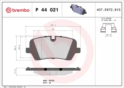 Brake Pad Set, disc brake