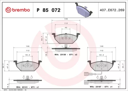 Brake Pad Set, disc brake