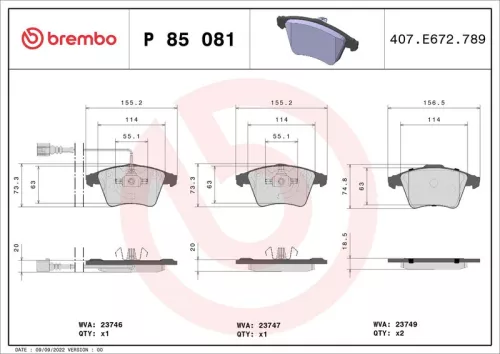 Brake Pad Set, disc brake