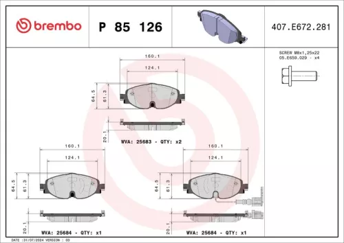 Brake Pad Set, disc brake