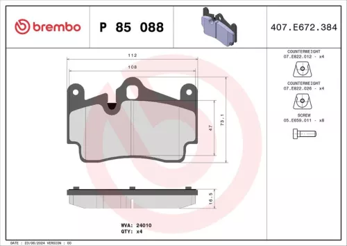 Brake Pad Set, disc brake