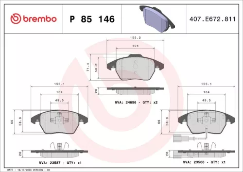 Brake Pad Set, disc brake