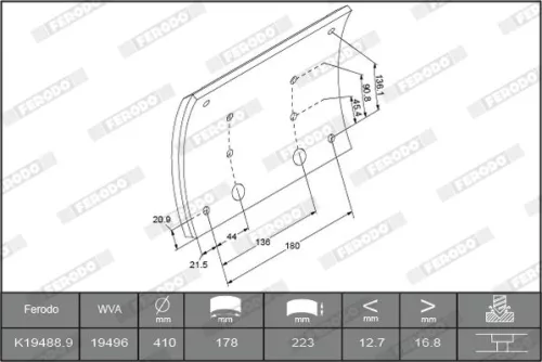Brake Lining Kit, drum brake