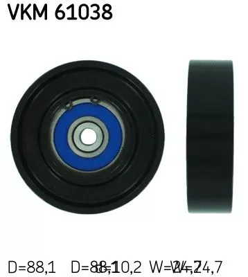 Deflection/Guide Pulley, V-ribbed belt