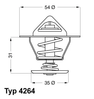 Thermostat, coolant