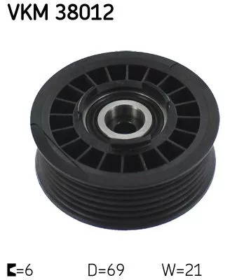 Deflection/Guide Pulley, V-ribbed belt