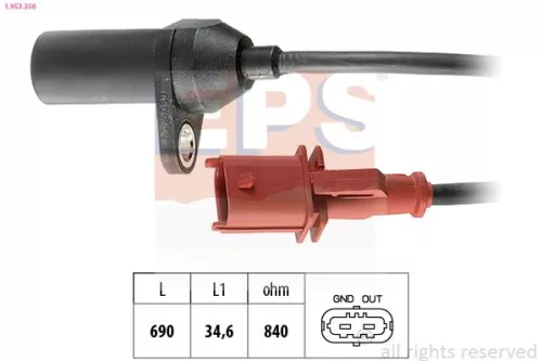 Sensor, crankshaft pulse