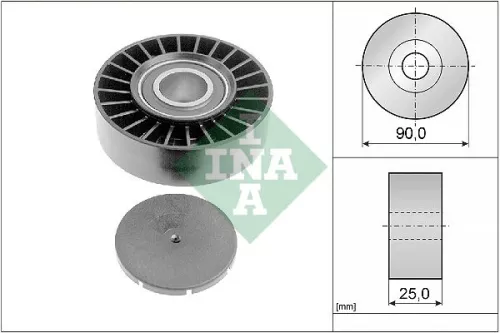 Deflection/Guide Pulley, V-ribbed belt