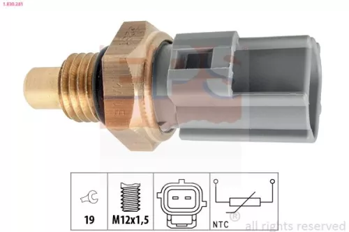Sensor, fuel temperature