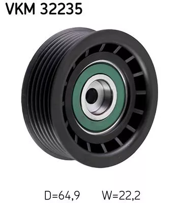 Deflection/Guide Pulley, V-ribbed belt