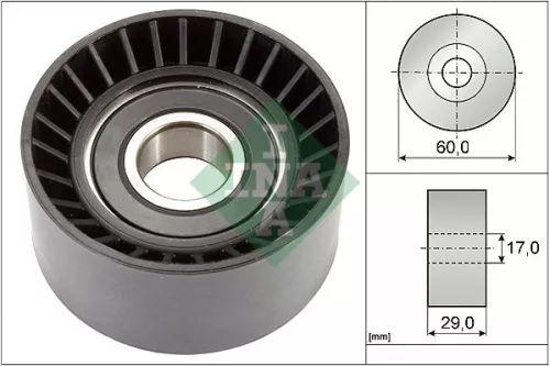 Deflection/Guide Pulley, V-ribbed belt