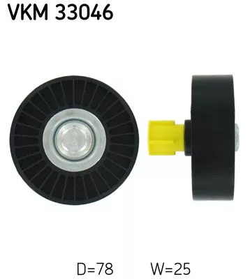 Deflection/Guide Pulley, V-ribbed belt