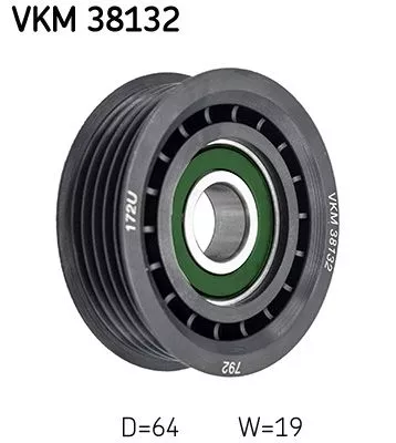 Deflection/Guide Pulley, V-ribbed belt