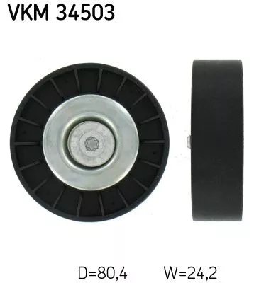 Deflection/Guide Pulley, V-ribbed belt