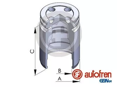 Piston, brake caliper