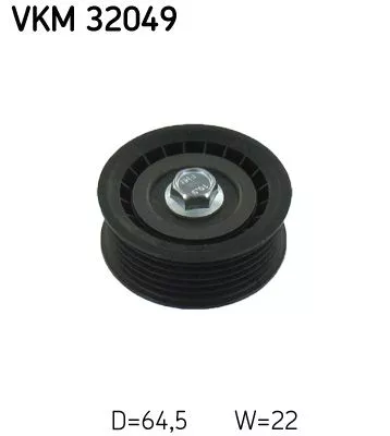 Deflection/Guide Pulley, V-ribbed belt